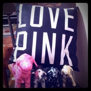 PINK bundle. Dorm Pillow and dogs